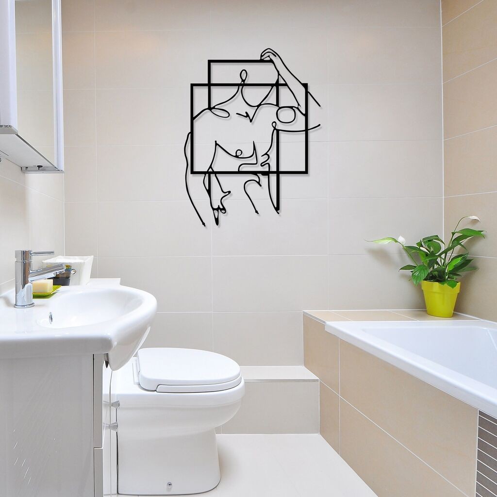 Wallity декорација за dzид Fit Man, 39x51 см, црна