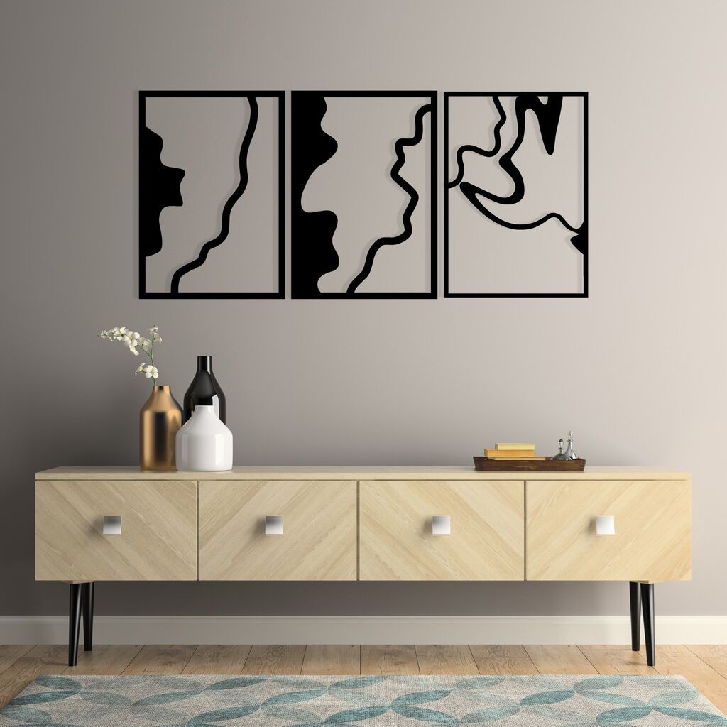 Wallity декорација за dzид Фламинго 317, 120x54.5 см, црна