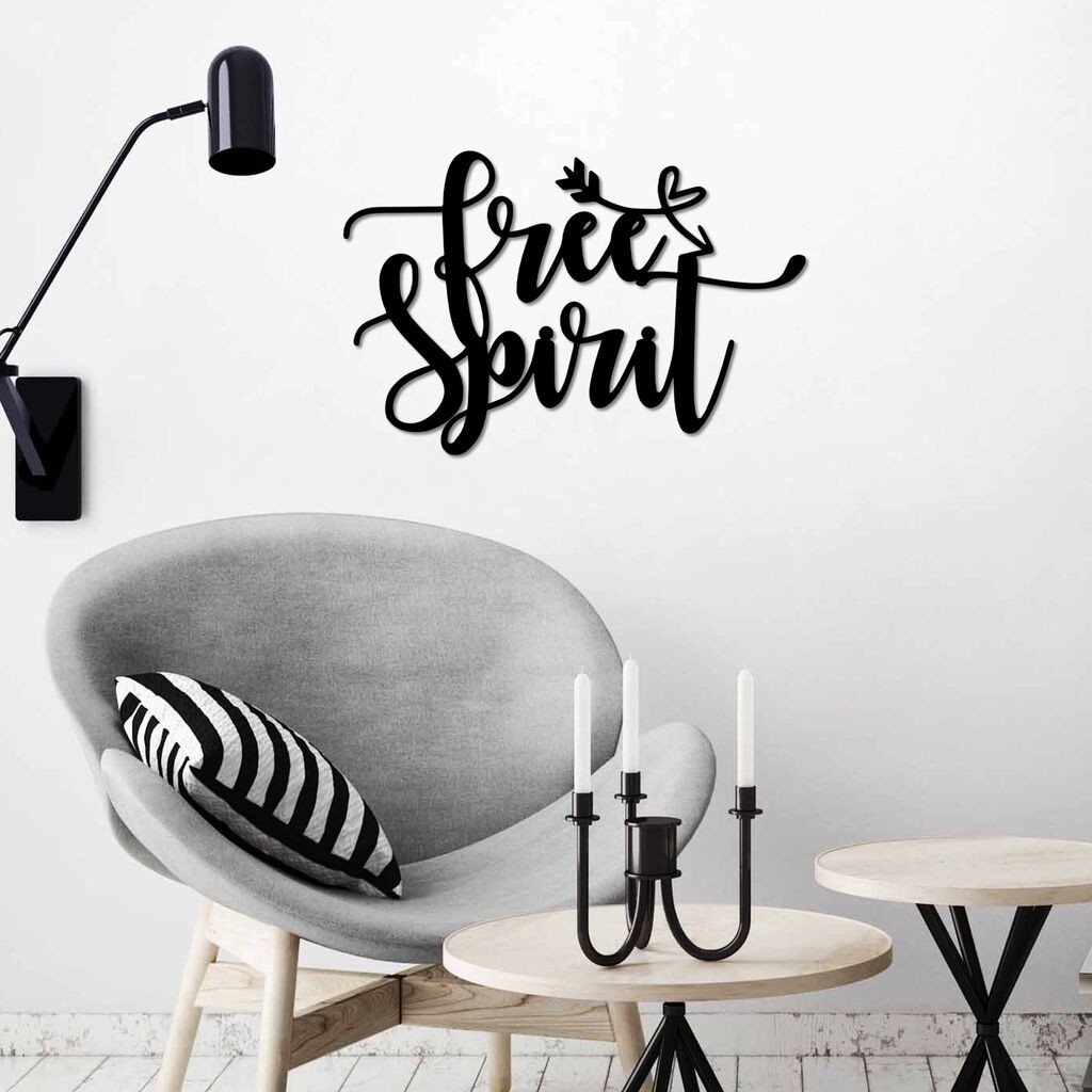 Wallity декорација за dzид Free Spirit, 56x37 см, црна