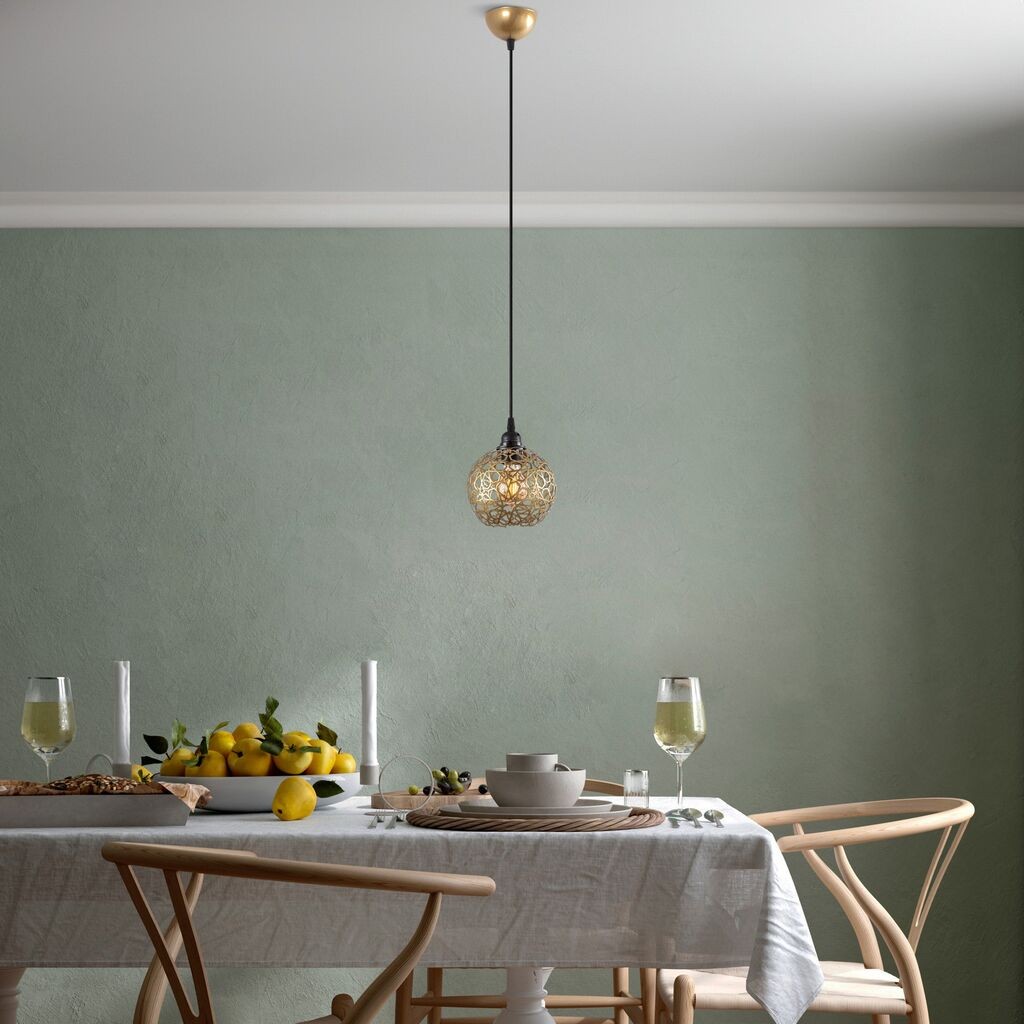 Opviq Luster Selcuklu-Mr-788-1, 17 см, IP20, златно-црни бои