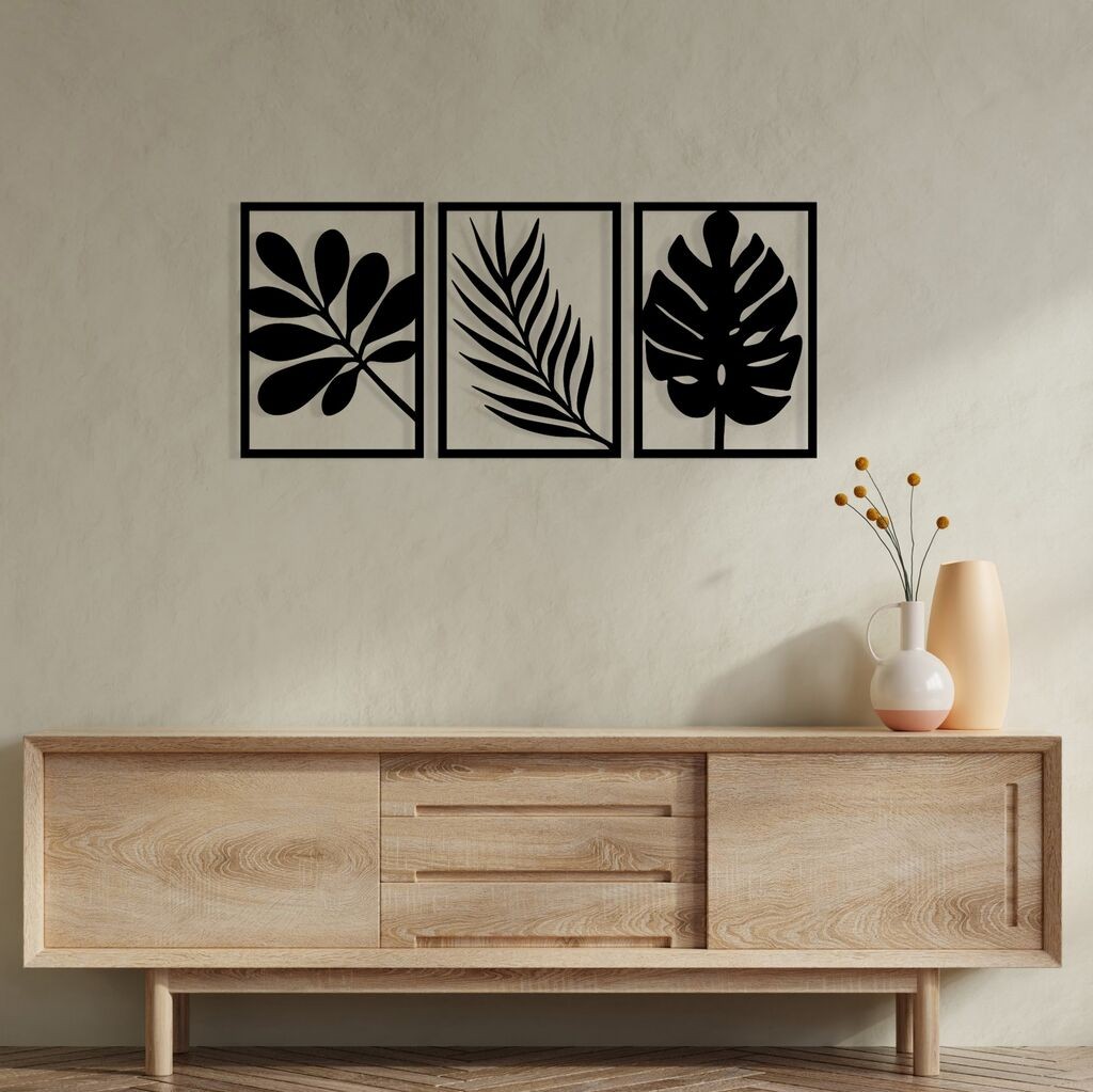 Wallity декорација за dzид Синкуента, 104x46 см, црна