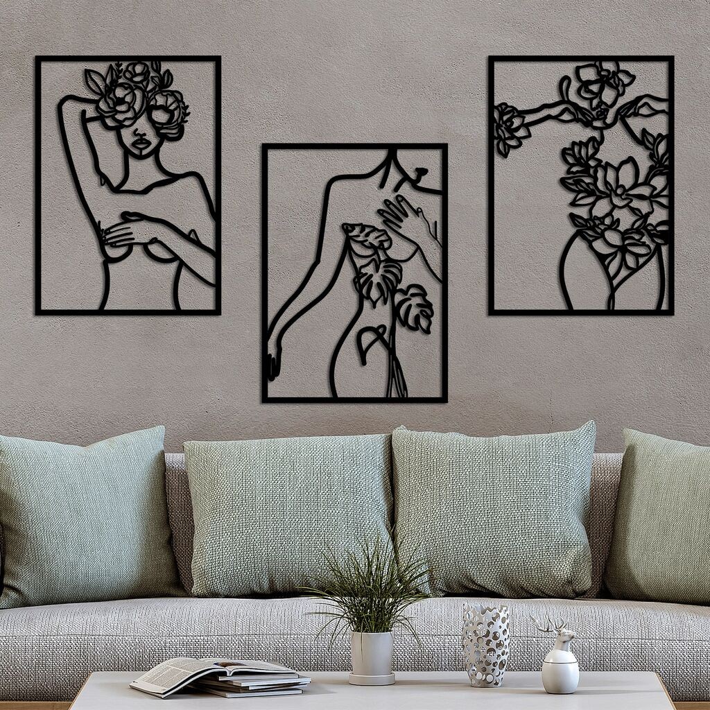 Wallity dzидна декорација Метал Голд Женски, Црна