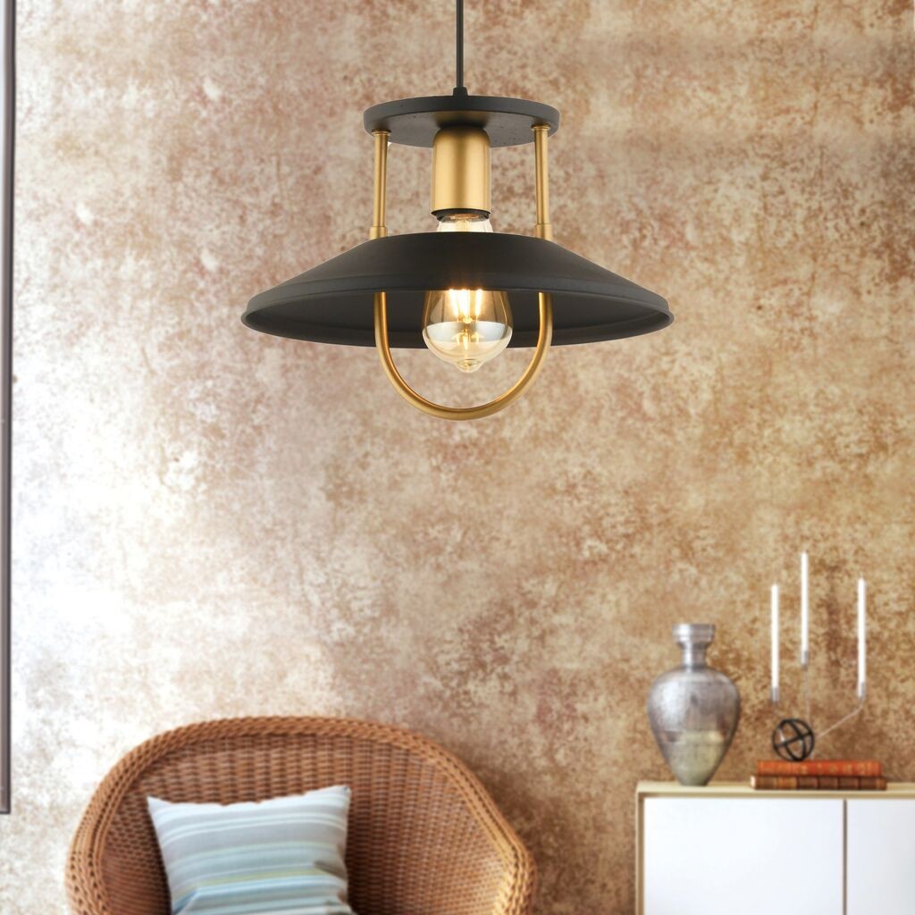 Opviq Luster RT-40, O30, 23cm, IP20, златно-црни бои