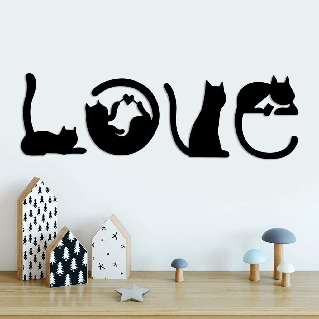 Wallity декорација за dzид, марка 11, 60x19 см, црна