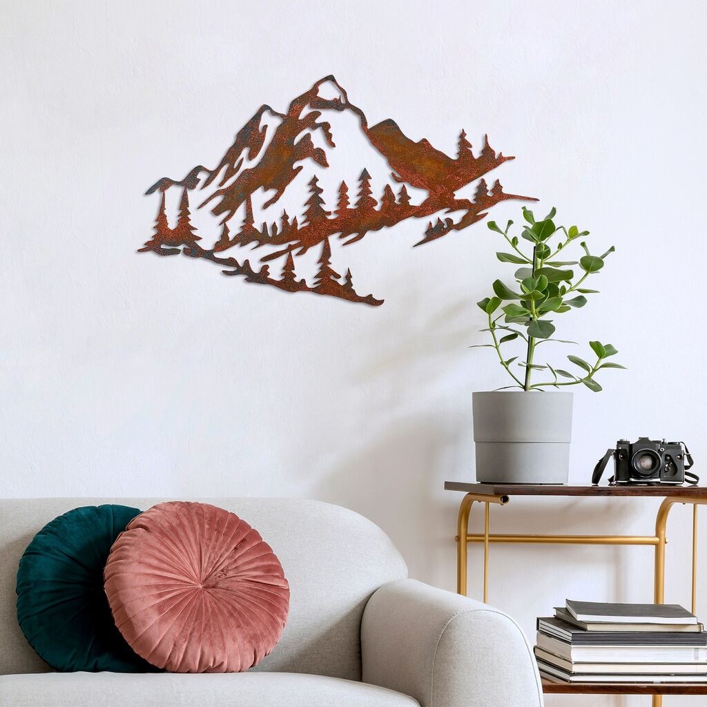 Wallity dzидна декорација Mountain-3, 70cmx40cm, бакарна