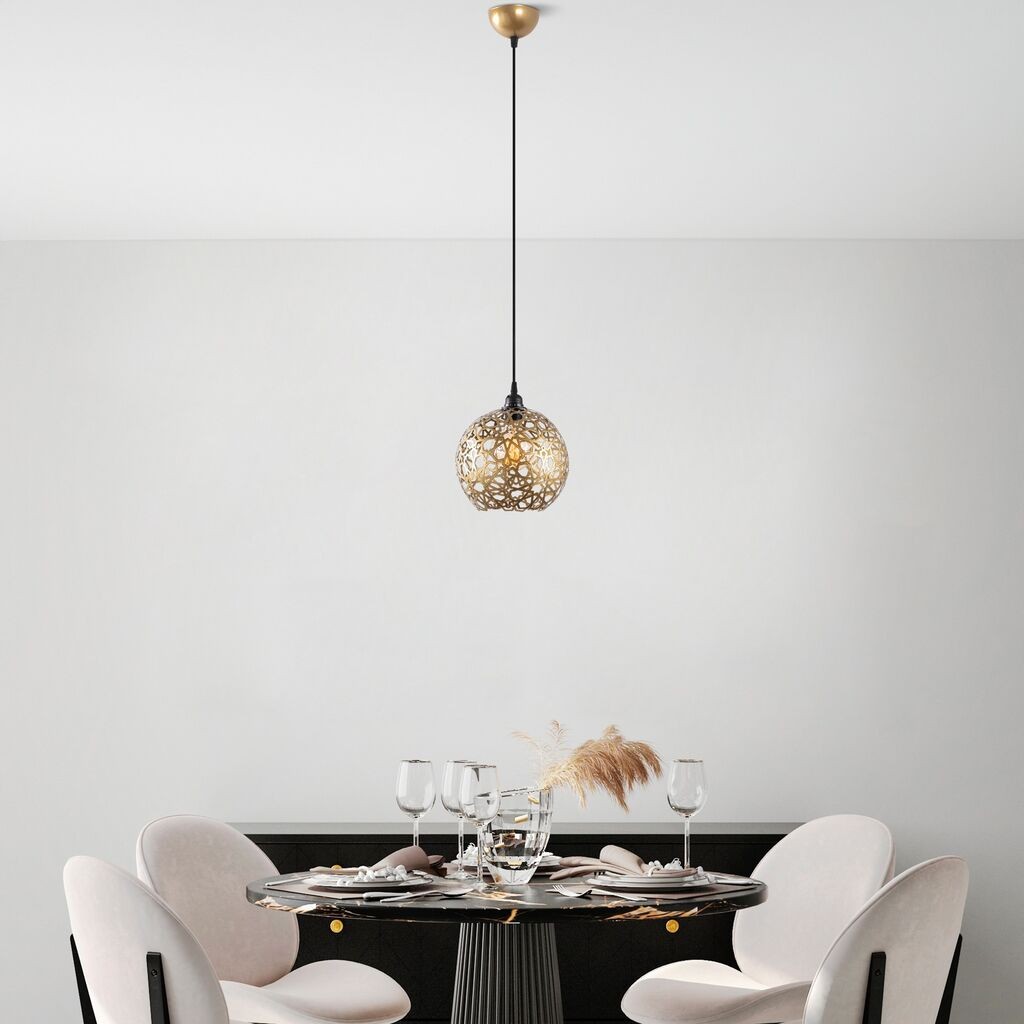 Opviq Luster Selcuklu-Mr-785-1, 25 см, IP20, златно-црни бои