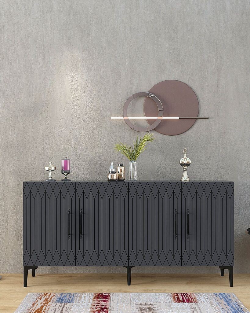 Конзолна маса Hanah Home Ressi, 150x75x35 см, антрацит