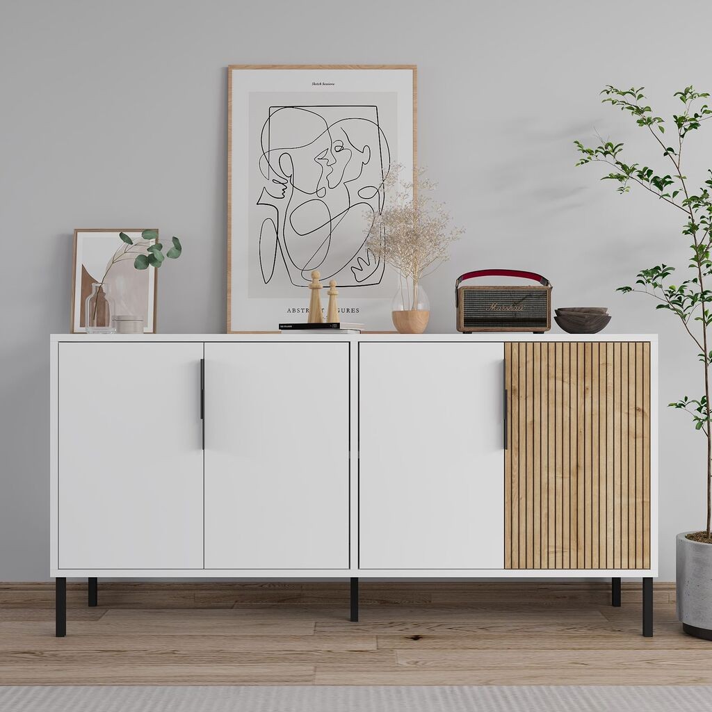 Конзолна маса Hanah Home Callia, 150x75x36 см, бела