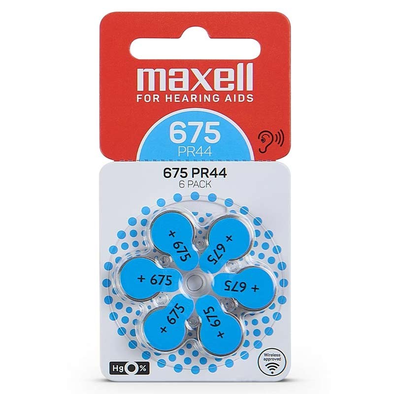 Maxell Батерија за слушни помагала - 675PR44 / 1.45V