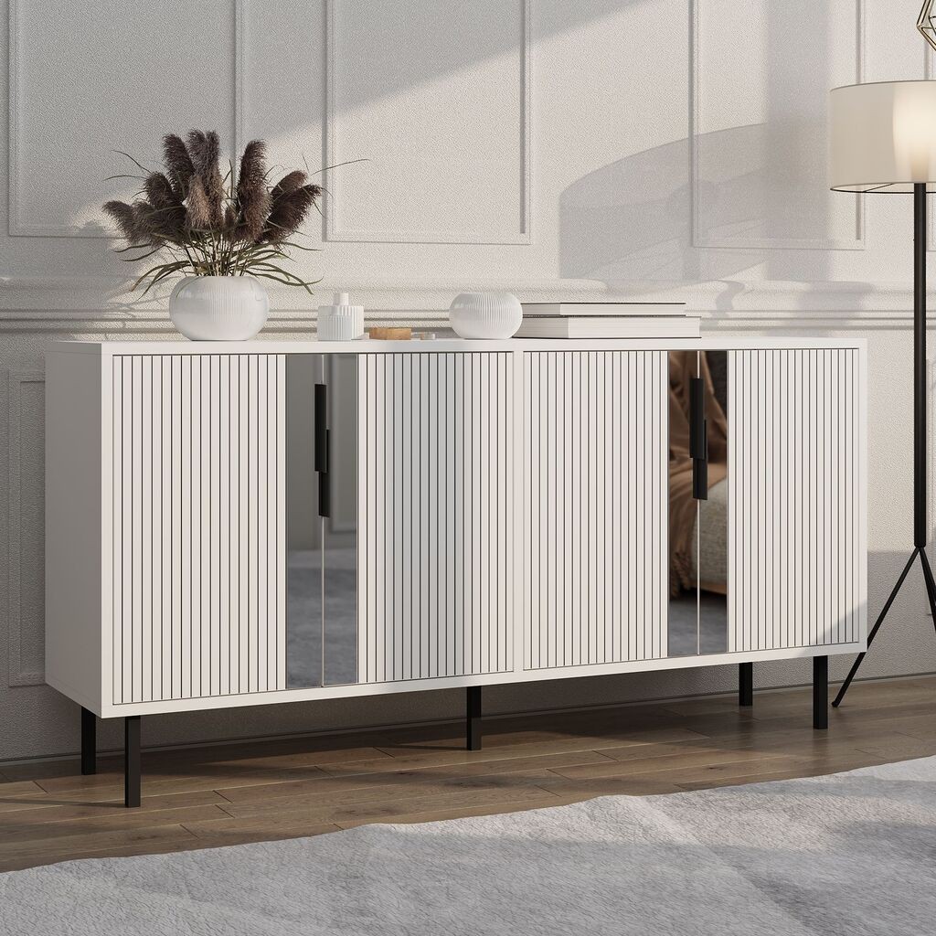 Конзолна маса Hanah Home Caresa, 150x75x36 см, бела