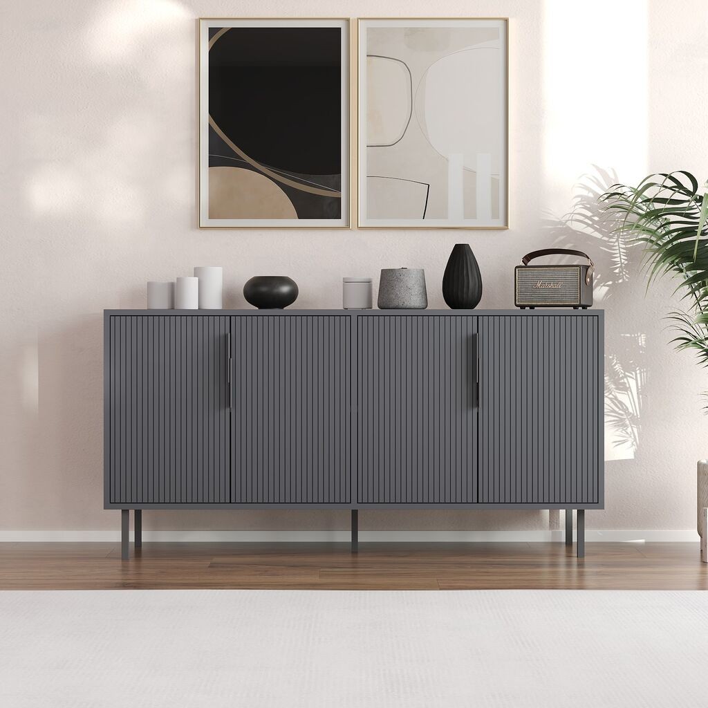 Конзолна маса Hanah Home Clara, 150x75x36 см, антрацит