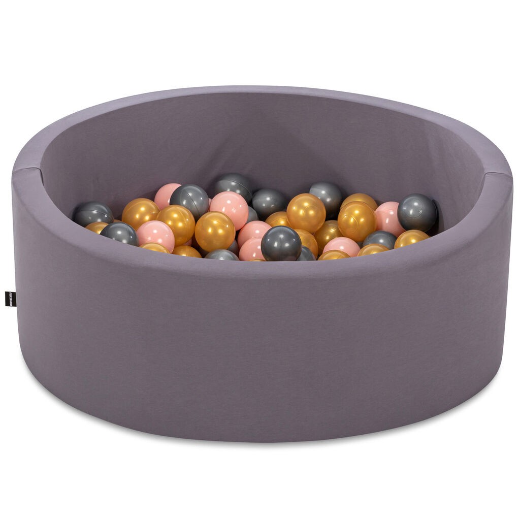 Базен Aberto Design со топчиња, Bubble Pops v10, 85x85x30 см, сив