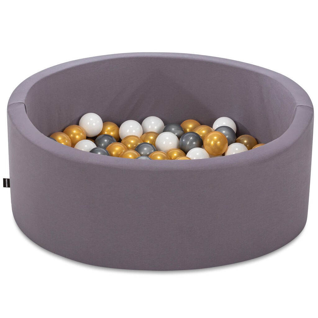 Базен Aberto Design со топчиња, Bubble Pops v5, 85x85x30 см, сив