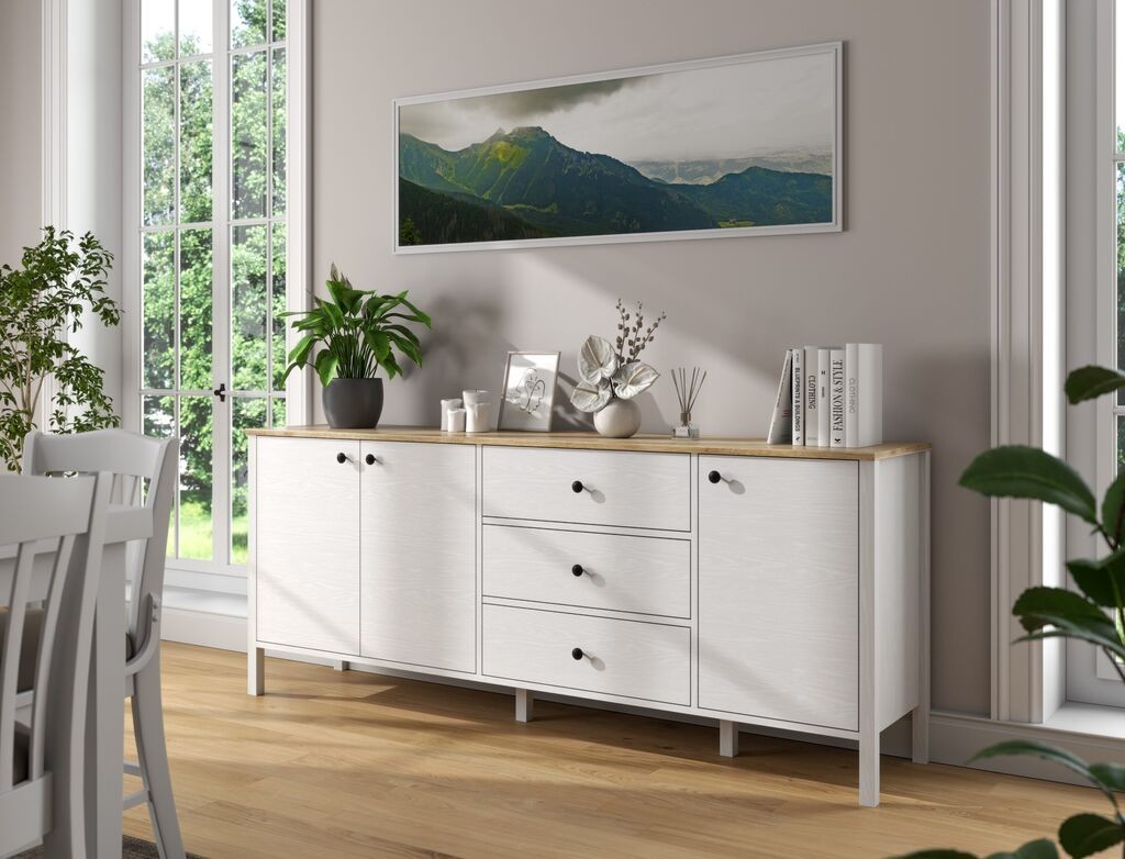 Конзолна маса Hanah Home FRN-20009, 200x82x44 см, бела