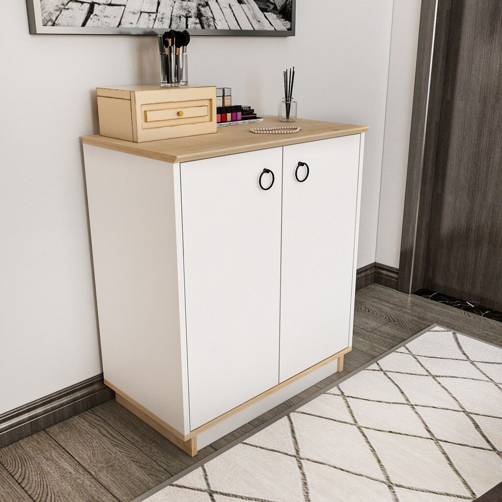 Конзолна маса Hanah Home Nuanse, 72x83,1x42 см, бела