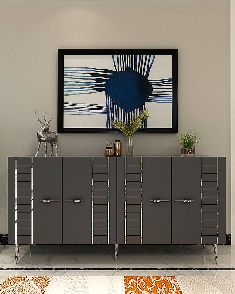 Конзолна маса Hanah Home Imre, 150x75x35 см, антрацит