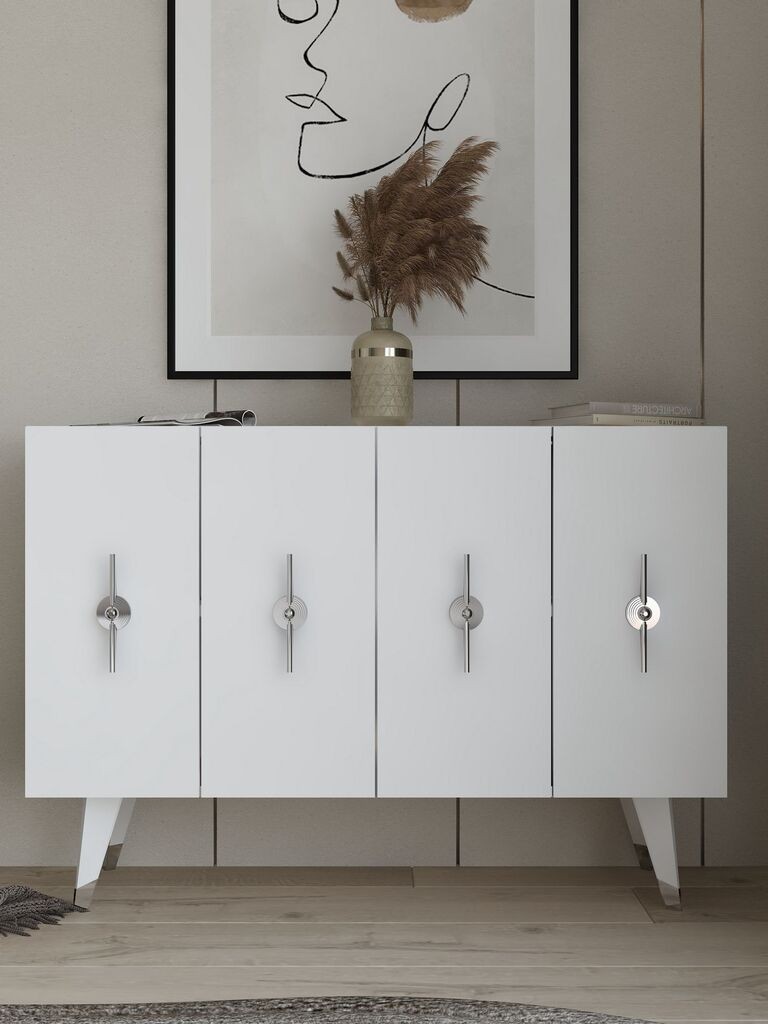 Конзолна маса Hanah Home Quart Ramada, 120x80x29,6 см, бела