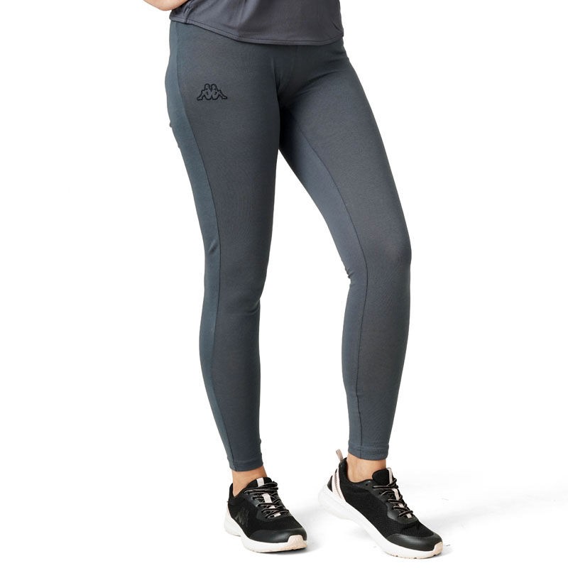 Женски хеланки Kappa со лого на Zapri кожа, темно сива