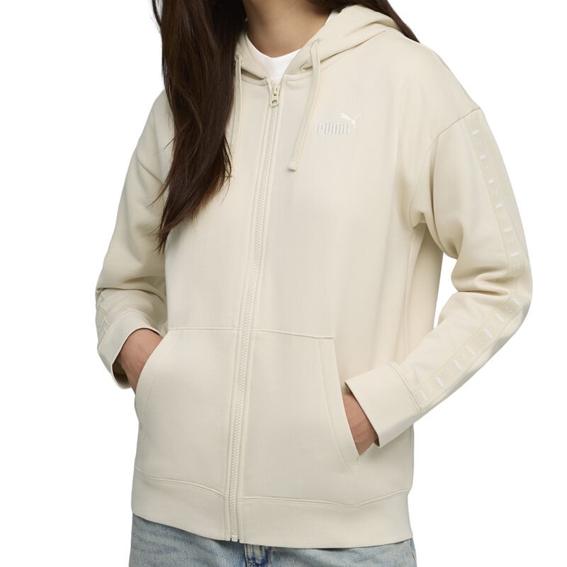 Женска дуксерка Puma Ess Tape Relaxed Fell-Pip FL, беж