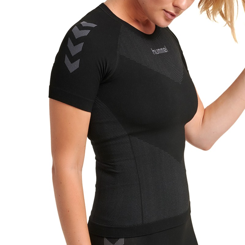 HUMMEL Женска спортска кошула First Seamless, црна