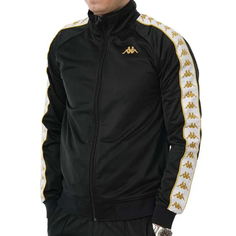 KAPPA машки тренерки со патент Топ 222 бенд Anniston Тенок, црно