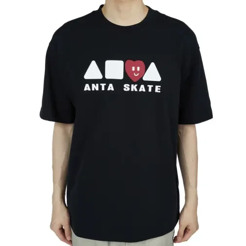 Машка маица Anta, црна, со SS шорцеви