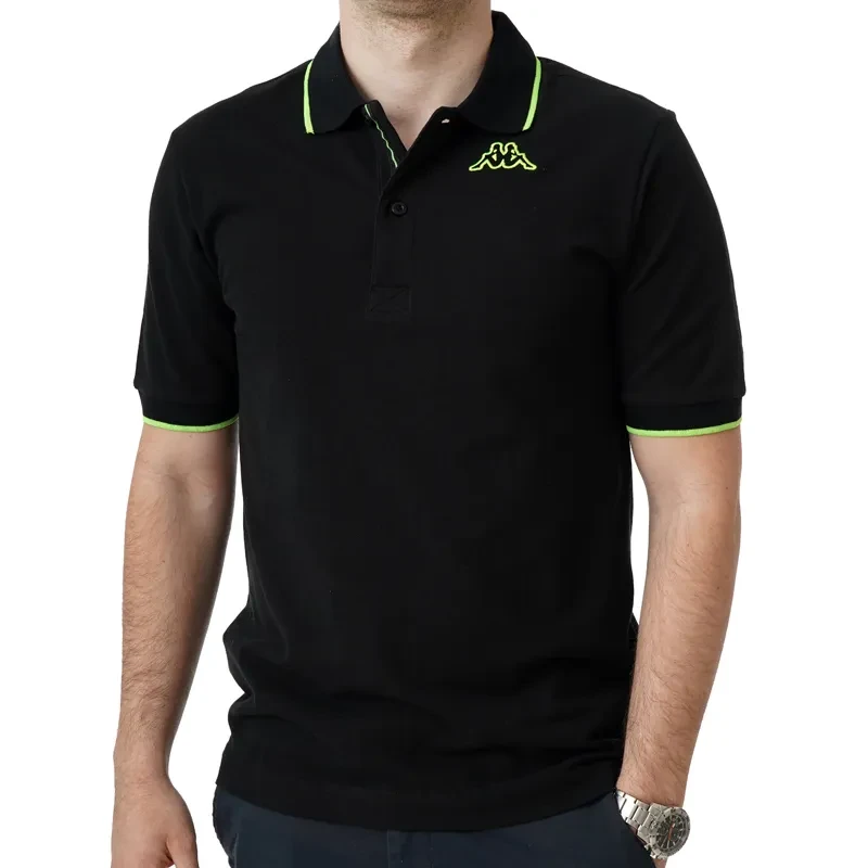 Капа машка поло кошула лого Flus, црна