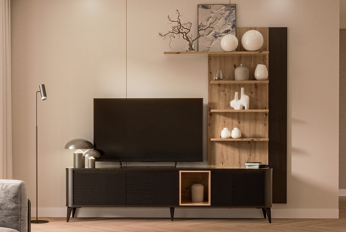 Мебел Ви Комода бретејкер црна