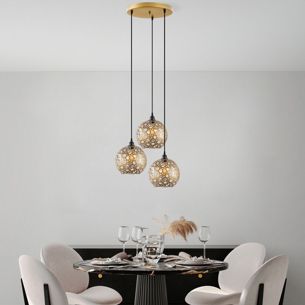 Opviq Luster Selcuklu-Mr-787-1, 37x37x117cm, IP20, златна боја