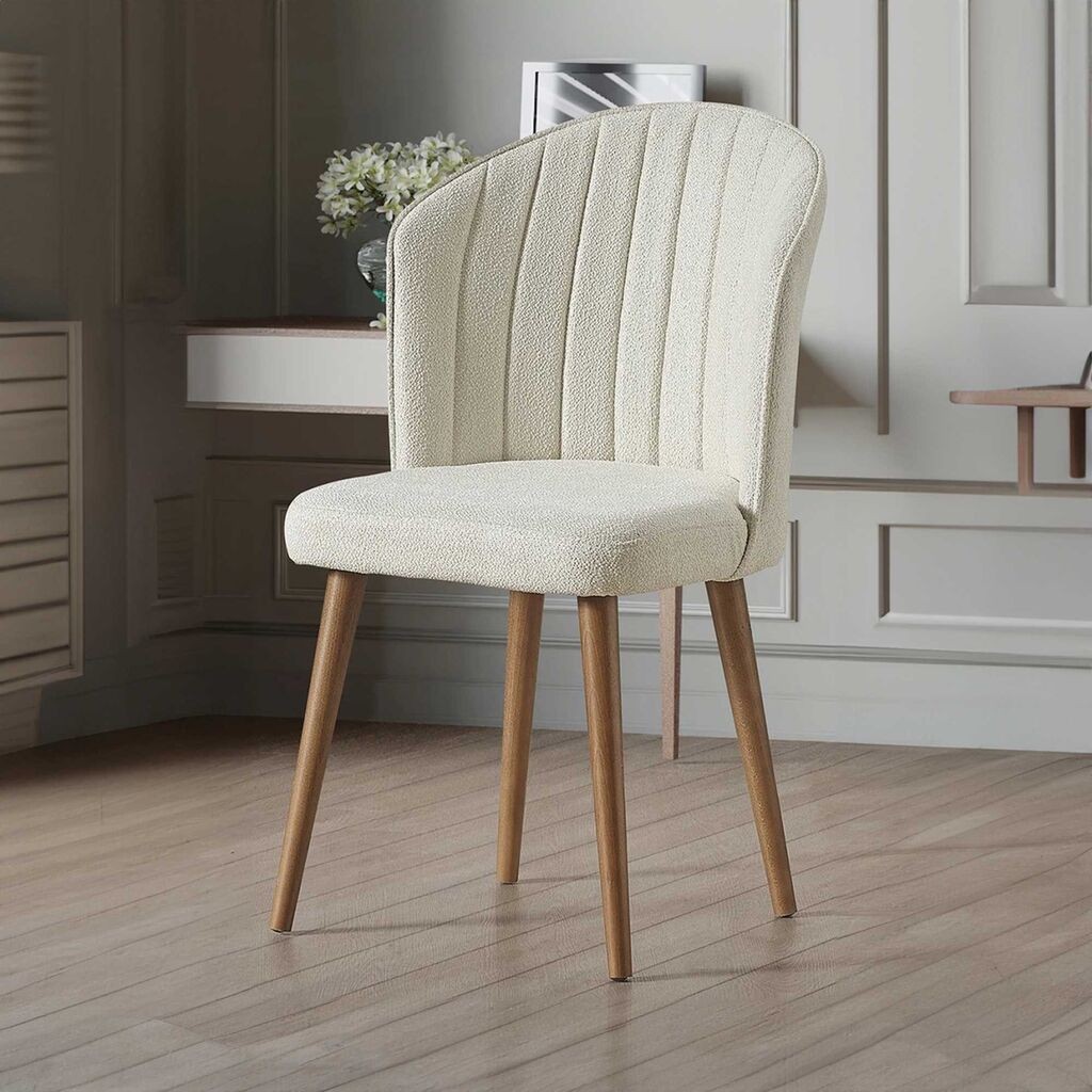 Комплет столчиња Hanah Home Rubi, 52x85x42 см, 2 парчиња, крем боја