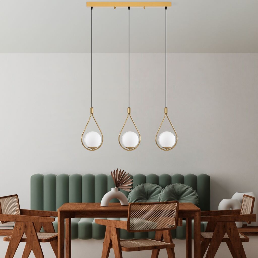 Opviq Luster Mudoni-Mr-939-1, 70x15x136cm, IP20, бело-златна боја