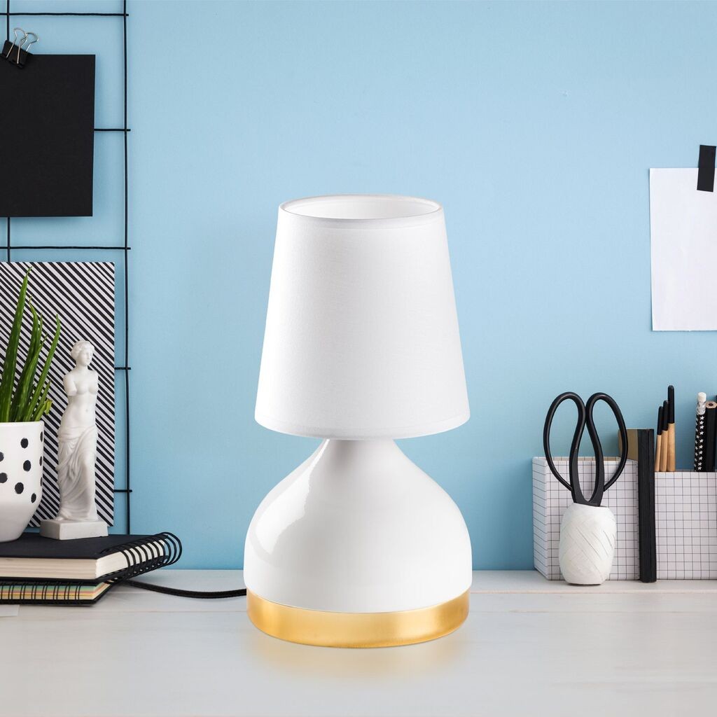 Столна ламба Opviq 8023, 17x17x33 см, IP20, бела