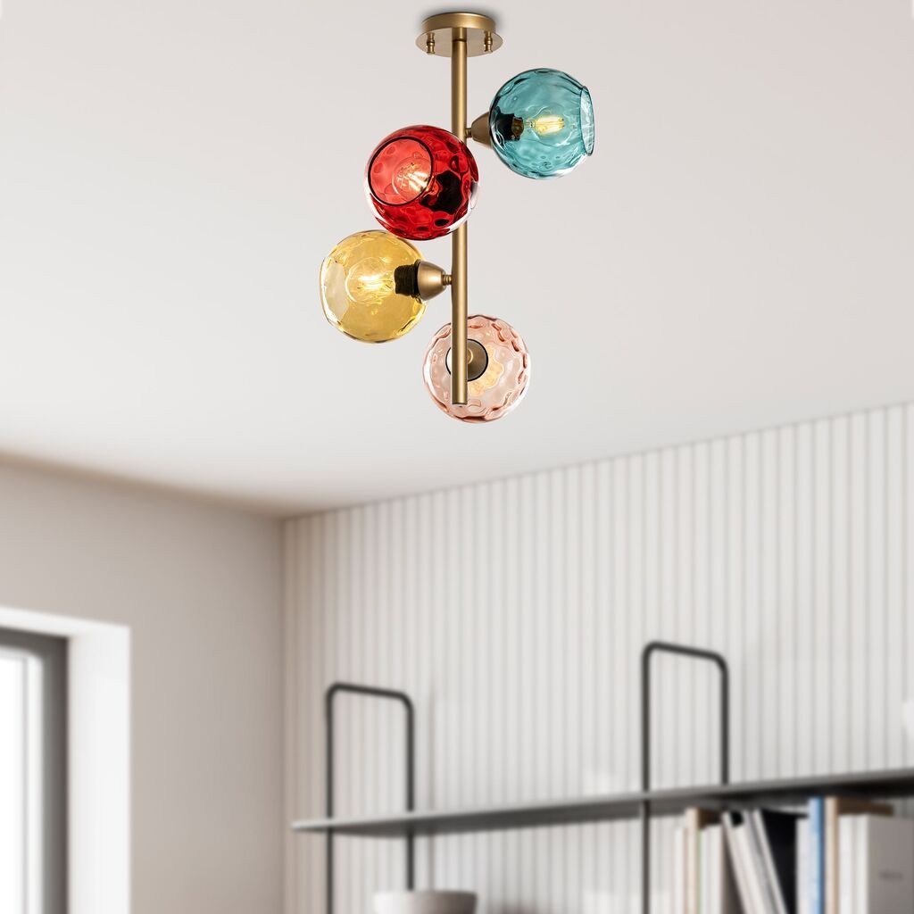 Opviq Luster Benek-15-14506, 40x40x55cm, IP20, Шарена