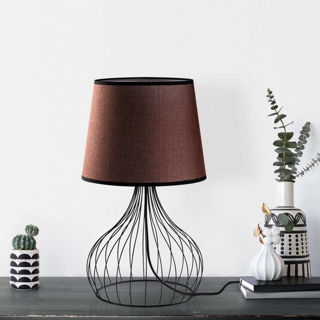 Столна ламба Opviq Telis-5392, 28x28x51 см, IP20, кафеаво-црна