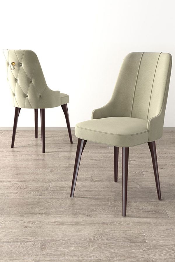 Комплет столчиња Hanah Home Newa, 46x94x46 см, 4 парчиња, кремасто-кафеава