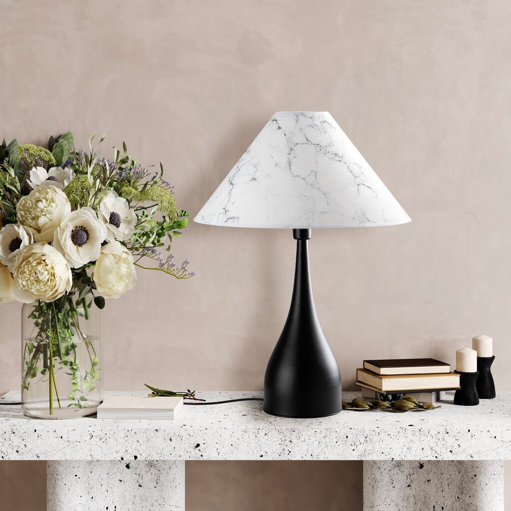 Столна ламба Opviq Luna-15268, 50x50x68 см, IP20, црно-бела