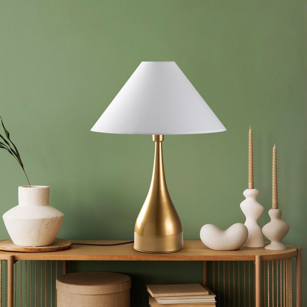 Столна ламба Opviq Luna-15276, 50x50x68 см, IP20, златно-бела боја