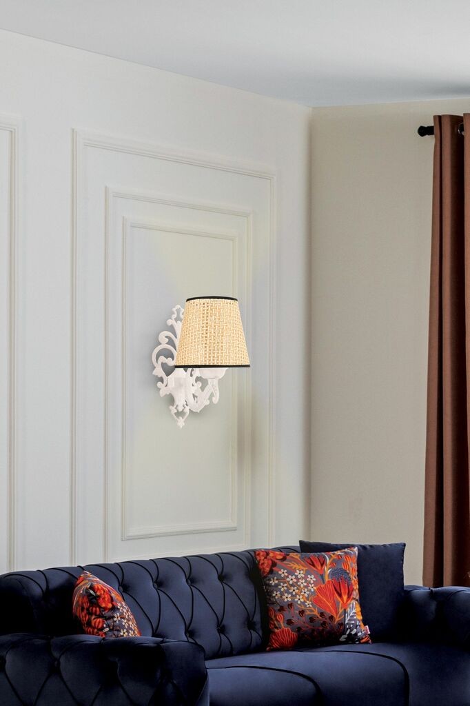 Dzидна светилка Opviq Claire Coral, 15x10x13cm, IP20, беж-бела