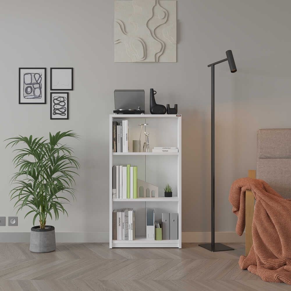 Полица за книги Hanah Home Ktp-130-Bb-1, 58x106x23 см, бела