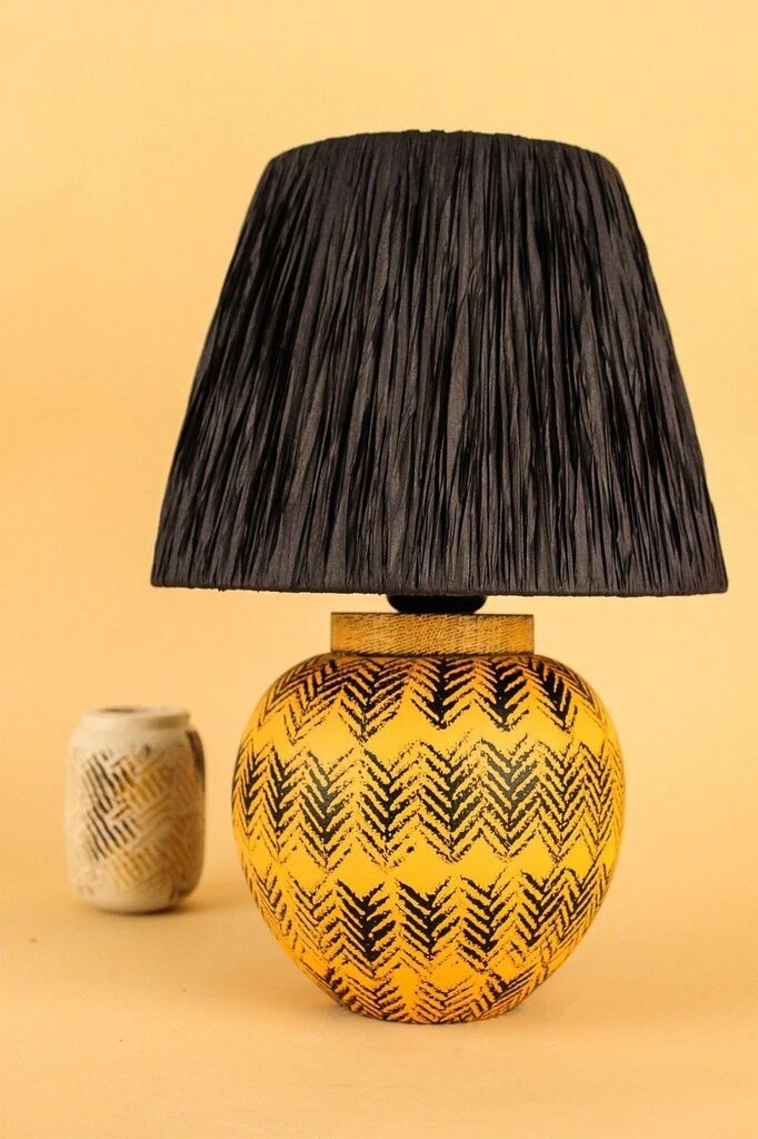 Столна ламба Opviq YL645, 23x17x35 см, IP20, црно-портокалова