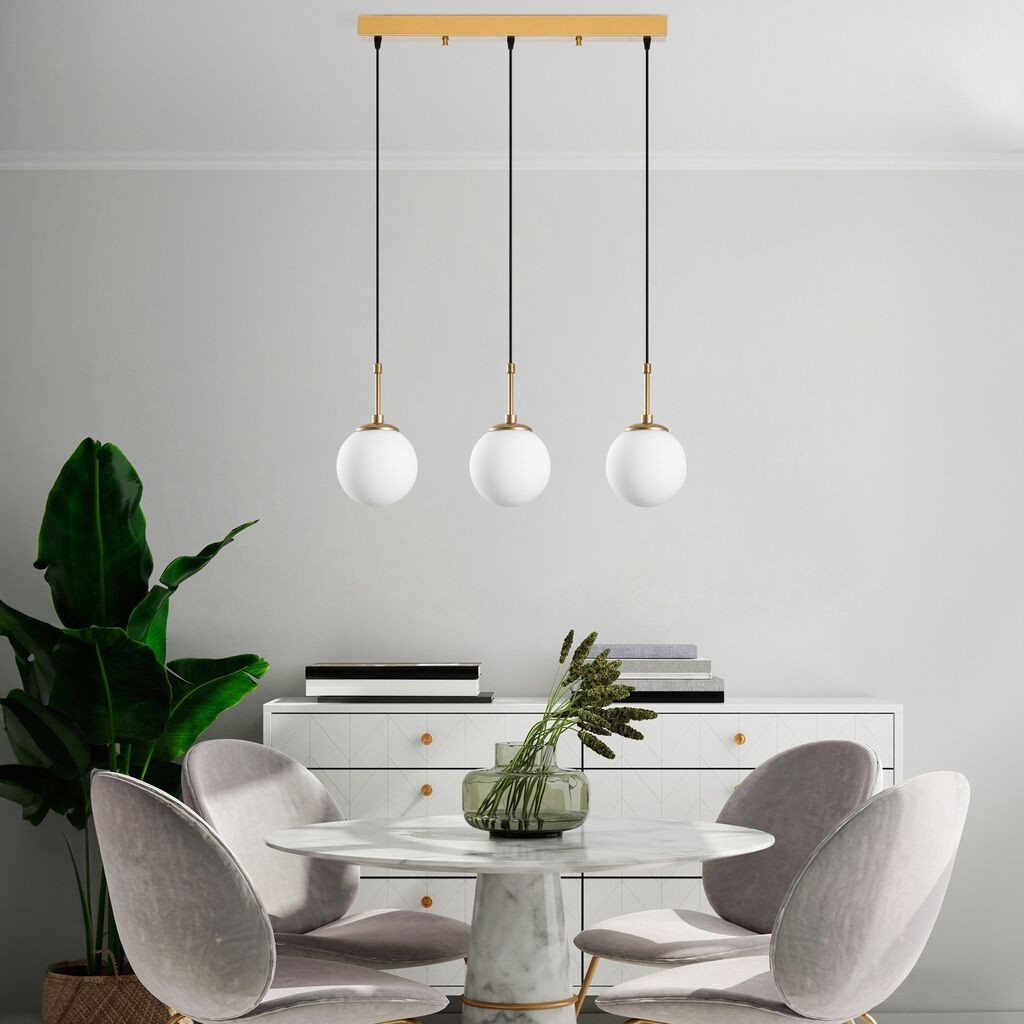 Opviq Luster Orbital-15-14012, 65x15x115cm, IP20, бело-златна боја