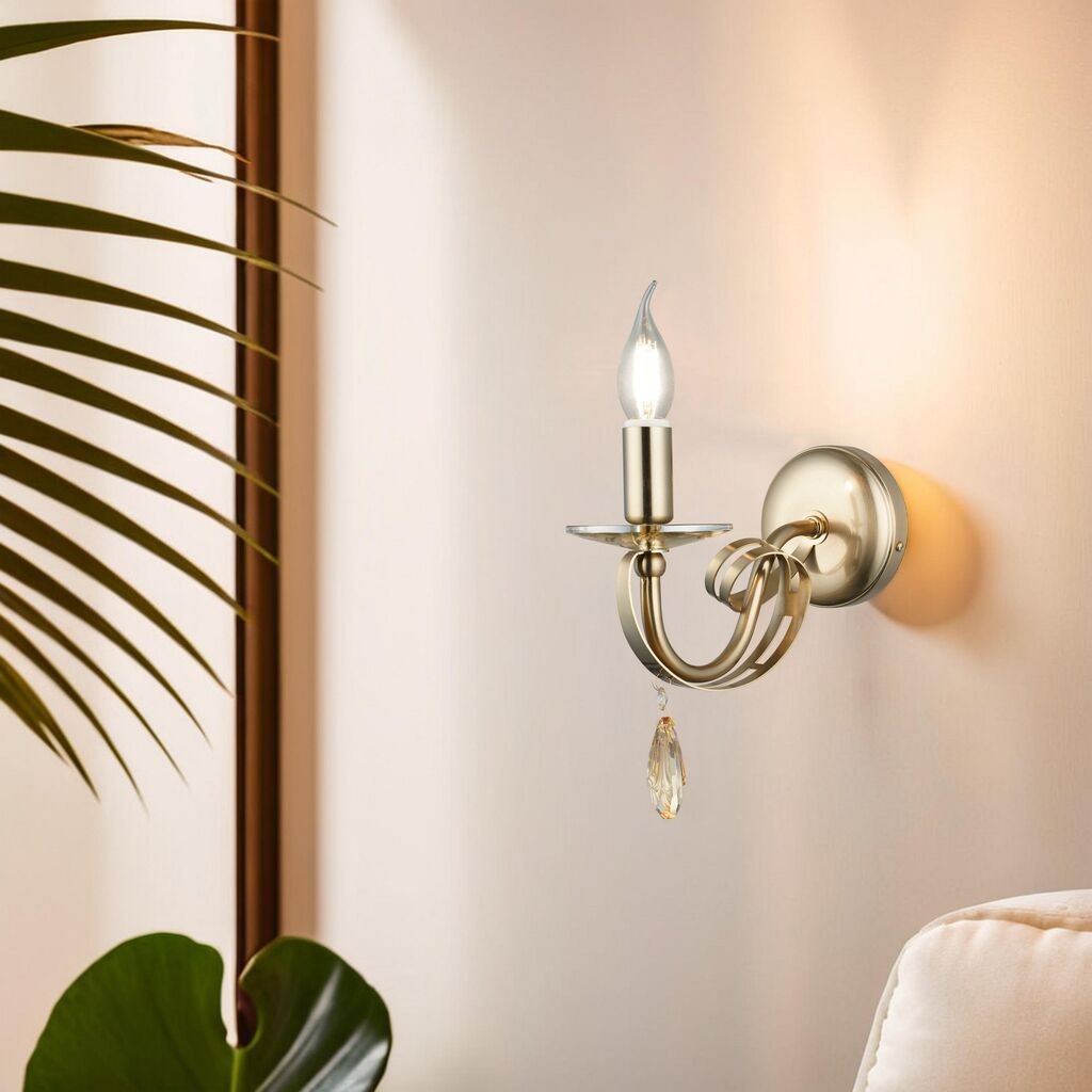 Opviq dzидна светилка Castro-52-19, 12x12x3.5cm, 24cm, IP20, златна боја