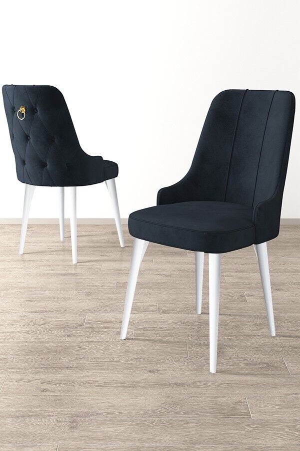 Комплет столчиња Hanah Home Newa, 46x94x46 см, 2 парчиња, антрацит-бела