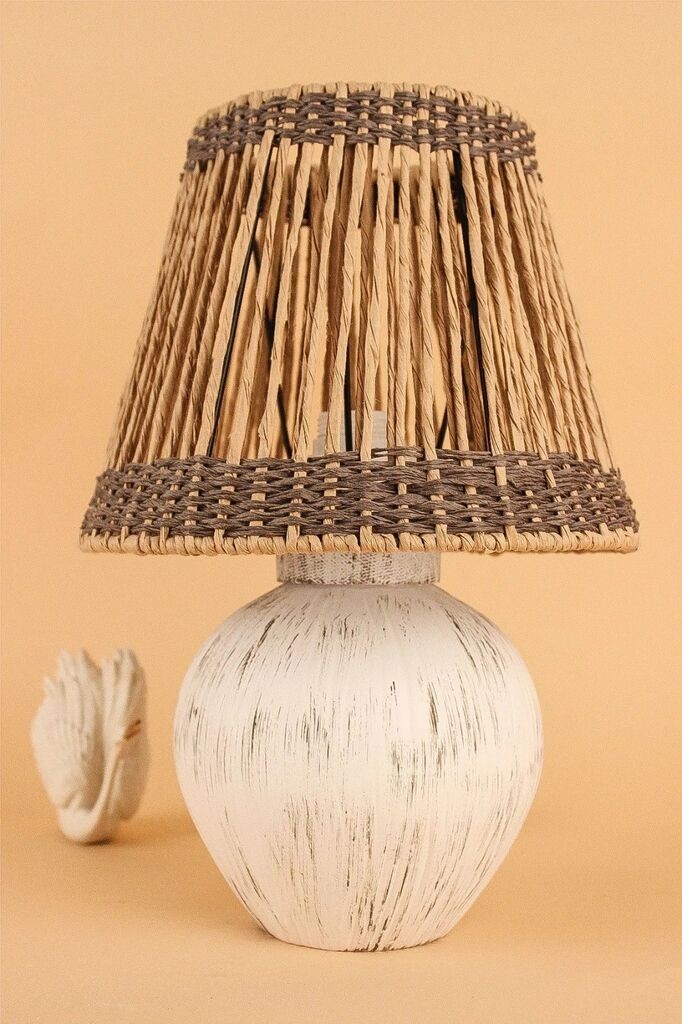 Столна ламба Opviq YL653, 25x20x38 см, IP20, крем-бела