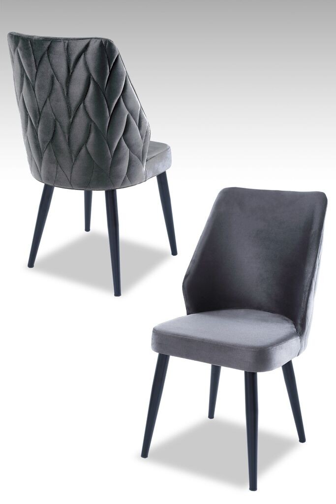 Комплет столчиња Hanah Home Poufy, 48x90x43 см, 2 парчиња, сива