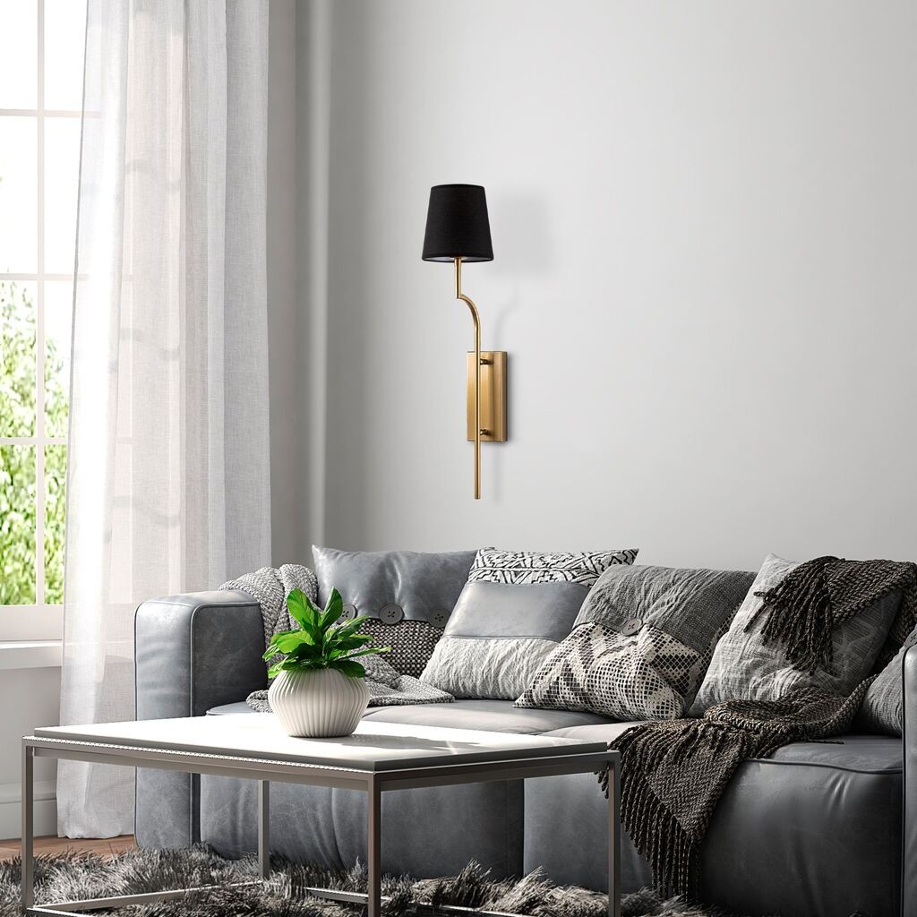 Opviq dzидна светилка Lumora-15331, 16x22x72cm, IP20, златно-црни бои