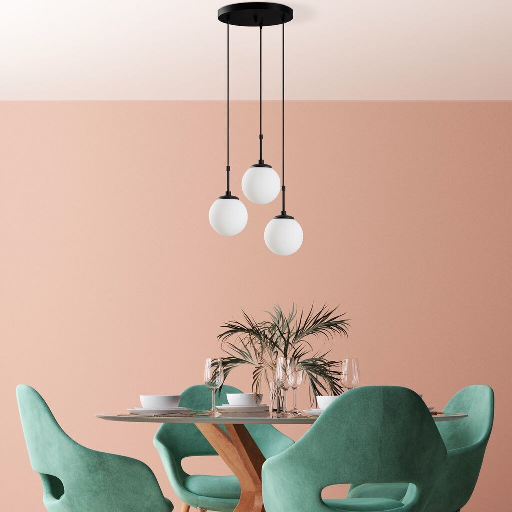 Opviq Luster Orbital-15-14006, 36x36x115cm, IP20, бело-црна