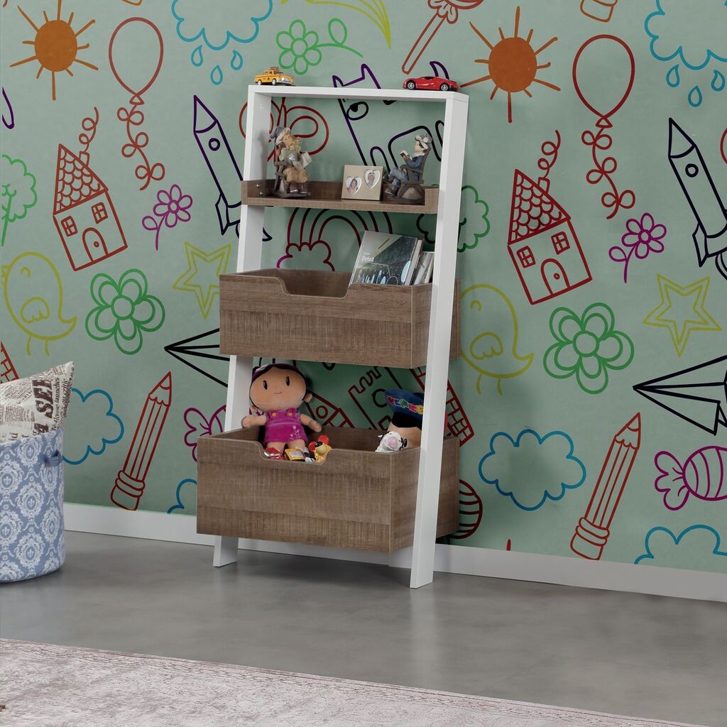 Ниска полица за книги Hanah Home, 59x120x35 см, даб