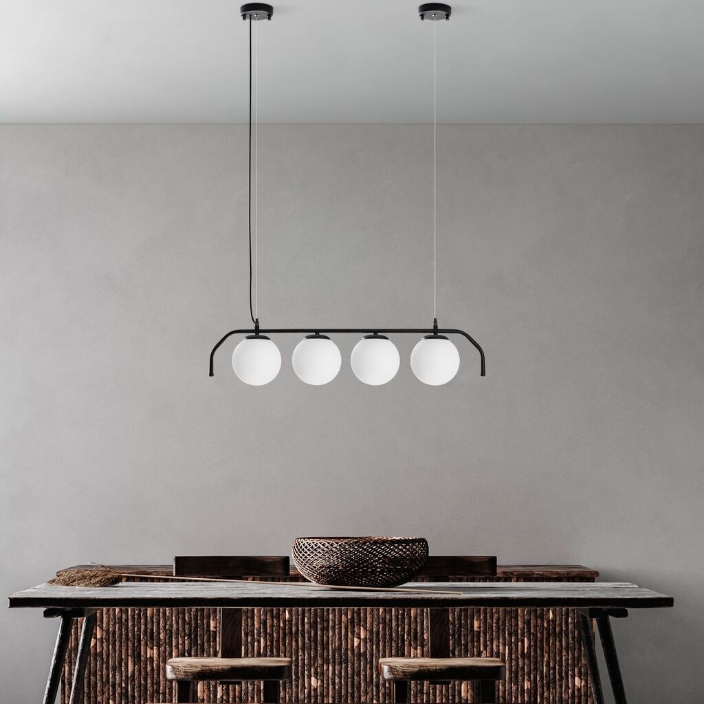 Opviq Luster Antler-13826, 15 см, IP20, бело-црно