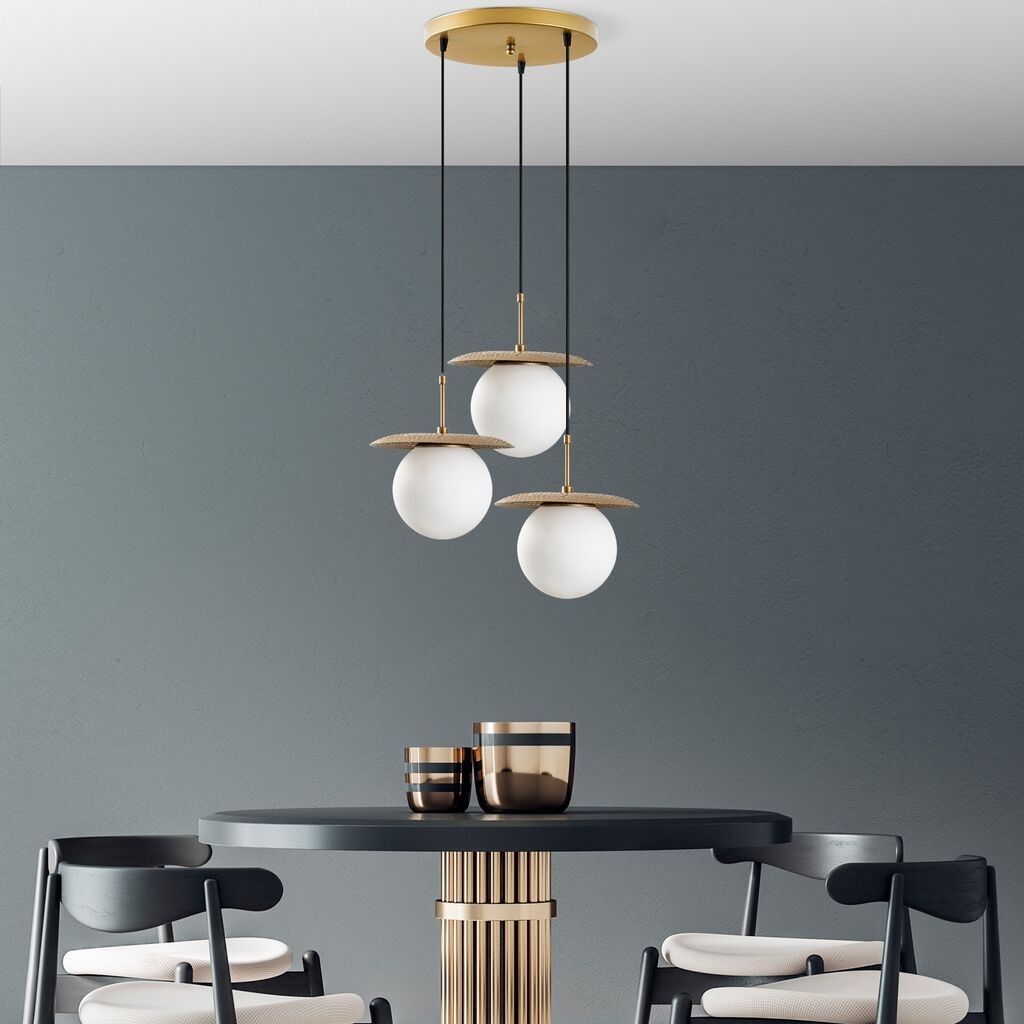 Opviq Luster Anemon-13833, 55x55x110cm, IP20, златно-бели бои